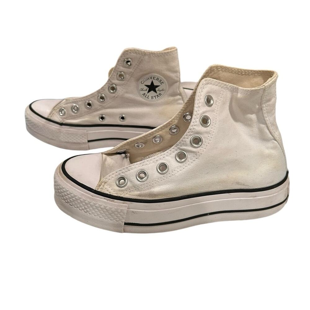 Converse Platform Sneakers Women 5 Chuck Taylor Skateboarding High Top White
